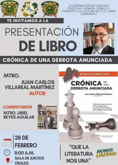 Presentación de Libro “Estado de México 2023: Crónica de una derrota anunciada”